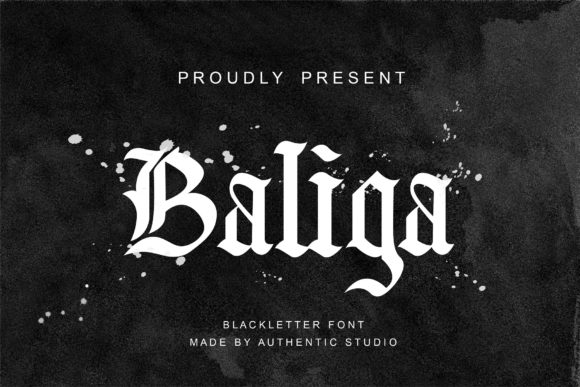 Baliga: A Dramatic Blackletter Typeface for Editorial Design
