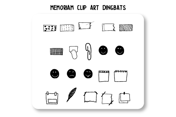 Memoriam Clip Art: A Unique Dingbats Font for Makers