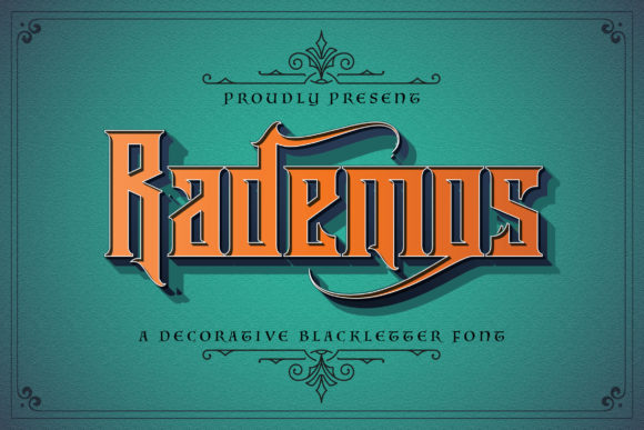 Rademos Font: Bold Blackletter for Handmade Brands