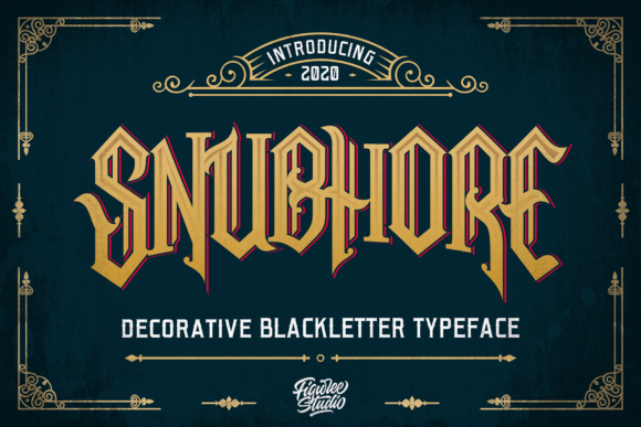 Snubhore: A Bold Blackletter Typeface for Modern Editorial Design
